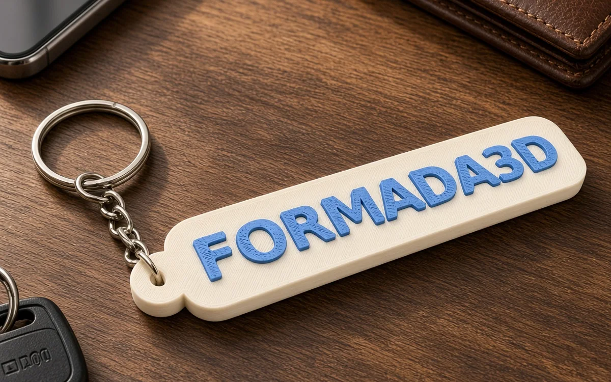 3D printed NFC tag keyring with a sealed NFC chip, made by Formada3D in Melbourne