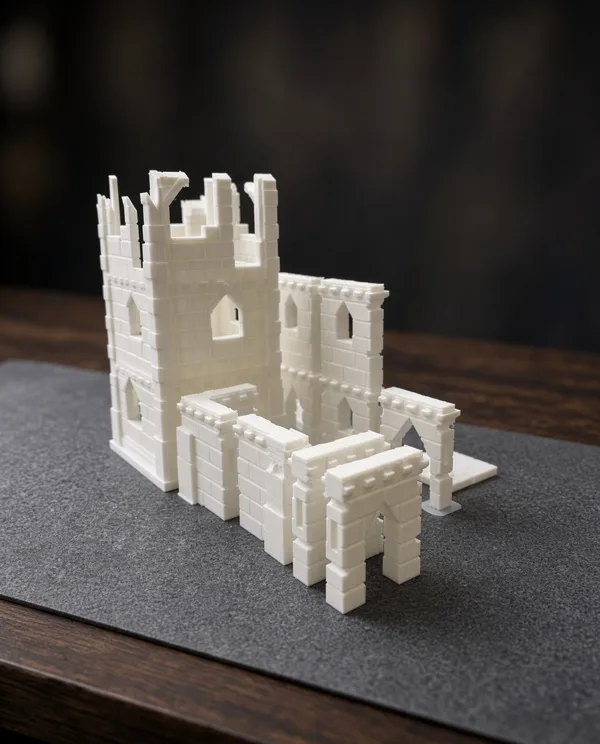 Gothic Ruins test print, gaming table